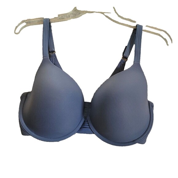 Le Mystere Bra 34G Blue T Shirt Lined Underwire Back Closure Smooth Profile - Picture 1 of 10
